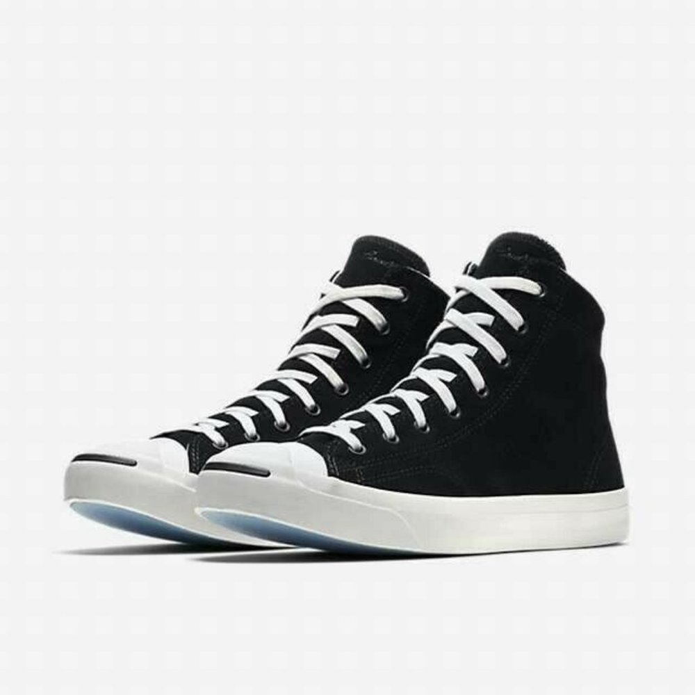 NIB Converse Jack Purcell Jack Mid Suede Black 157710C